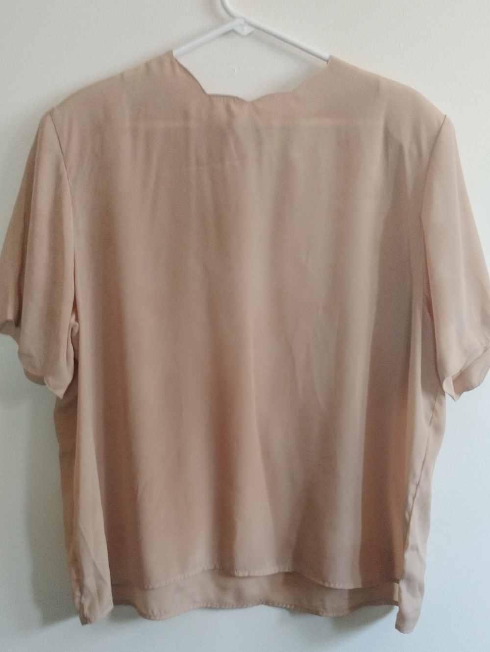 Women's Plus Size Neutral Short-Sleeve Blouse - Beige